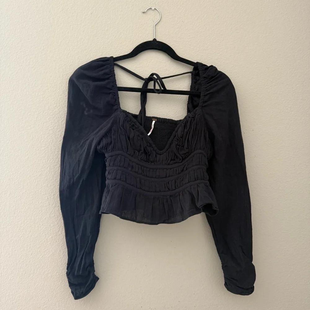 FREE PEOPLE Chloe Top in Black Size XS